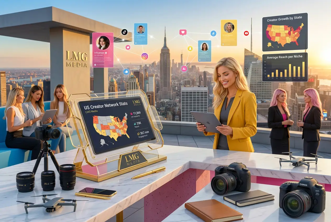 LMG Media US creator network β verified influencers across American cities