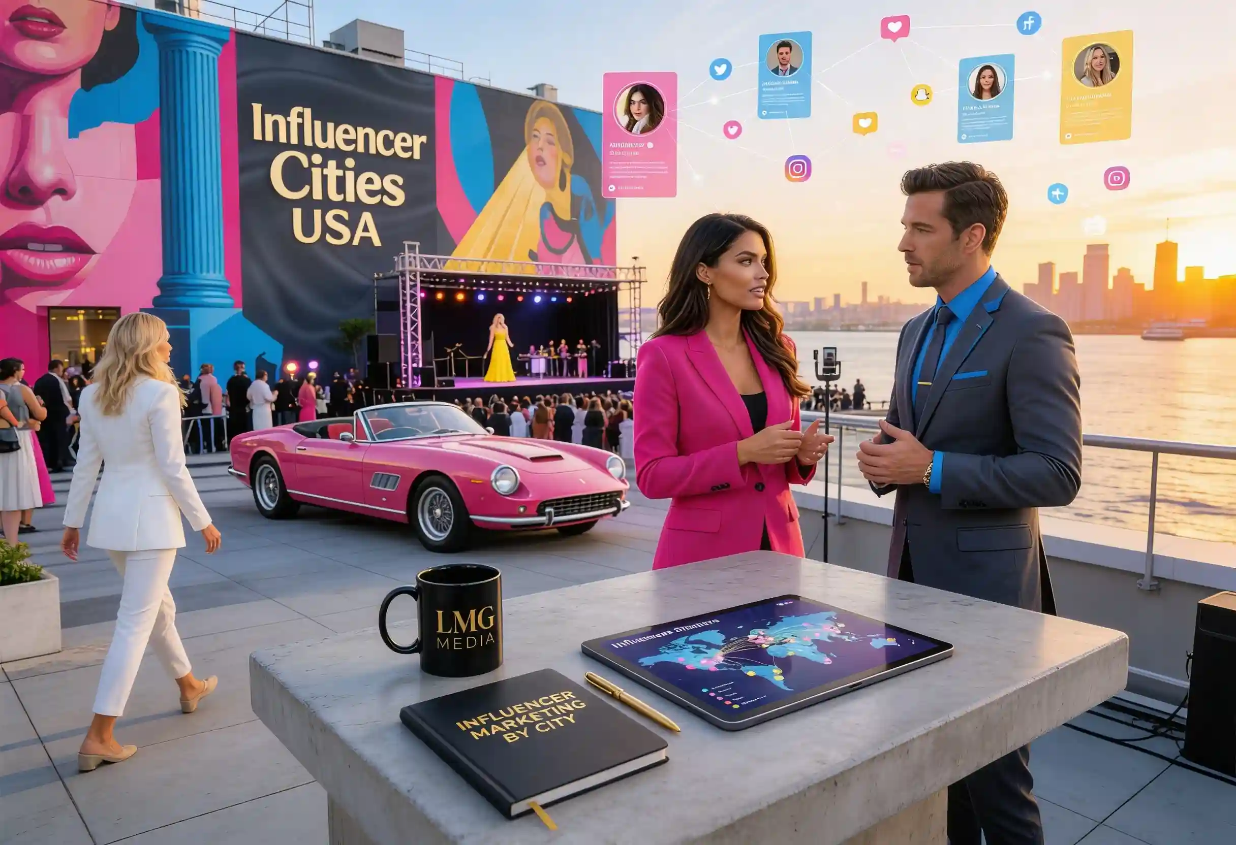 Influencer marketing across US cities β New York, Los Angeles, Miami, Chicago and Beverly Hills