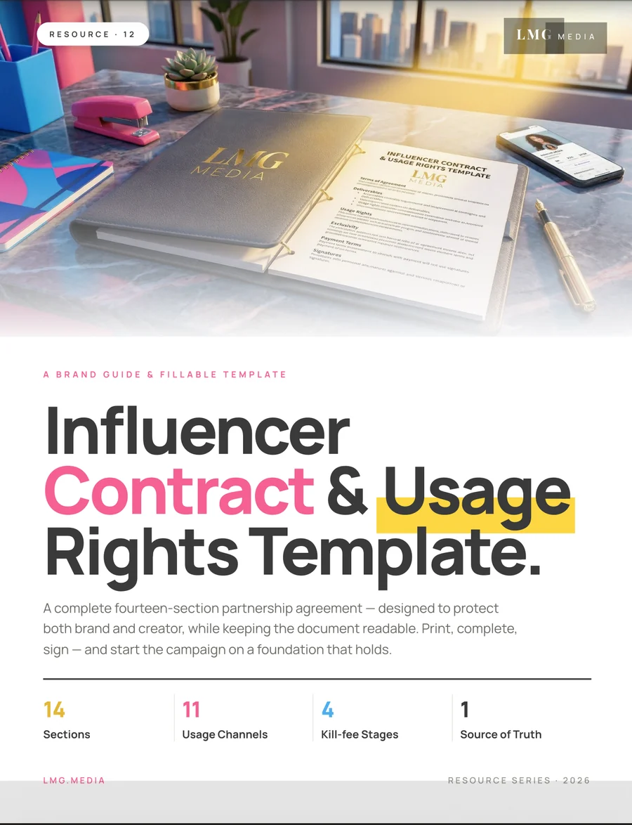 Influencer Contract & Usage Rights Template